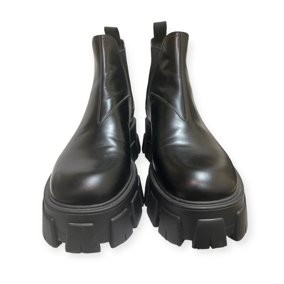 Prada Monolith Brushed Leather Platform Chelsea Boots - Picture 2 of 5